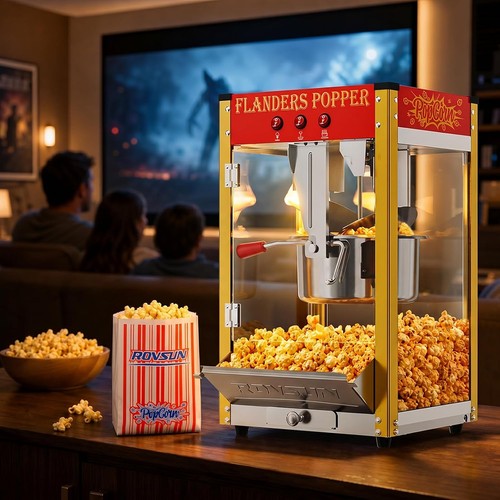 Red popcorn machine - popcorn,